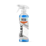 SHILOX Gumiápoló 500 ml-es szórófejes flakonban, fehér háttéren.