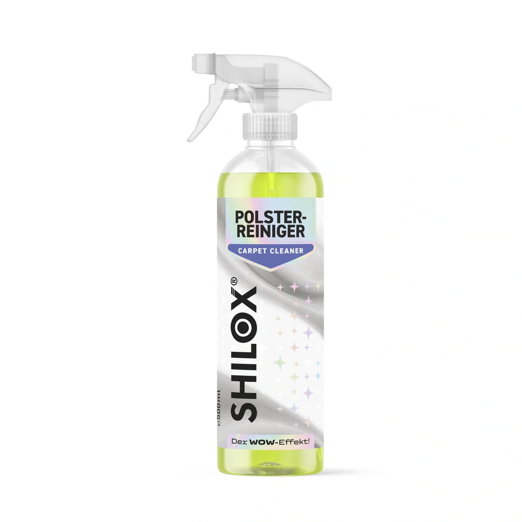 SHILOX Kárpittisztító 500 ml-es szórófejes flakonban, fehér háttéren.