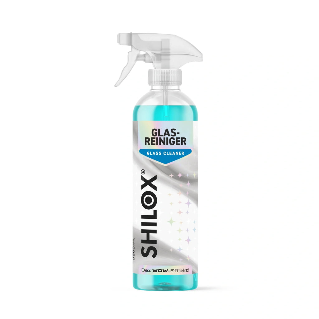 SHILOX Üvegtisztító 500 ml-es szórófejes flakonban, fehér háttéren.